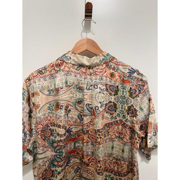 SHADES OF GREY BY MICAH COHEN - Print Camp Collar SS Shirt - Tan, Multi - Picture 4 of 5